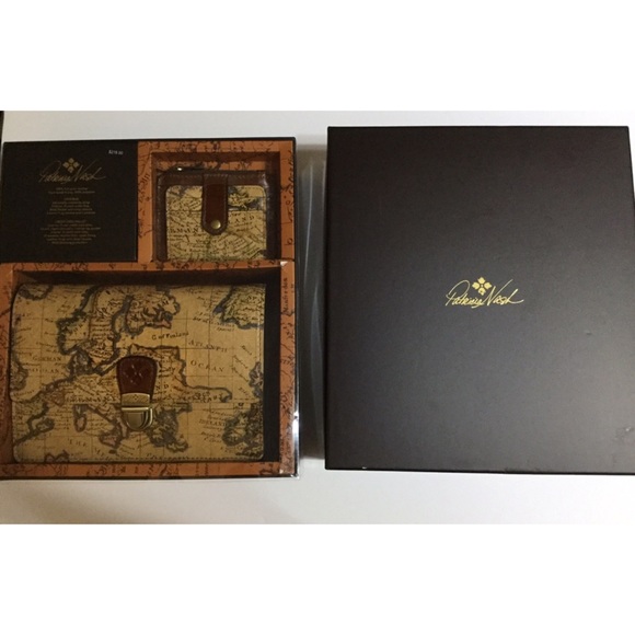 Patricia Nash LOCRI Map Print LEATHER crossbody / over shoulder purse & wallet - Picture 12 of 16